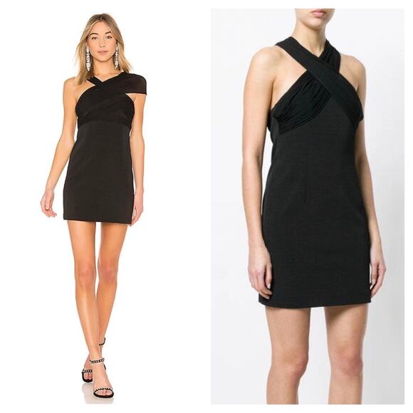 Diane Von Furstenberg Black Convertible Mini Dress Small Sash Wrap Cocktail Chic - Picture 7 of 12